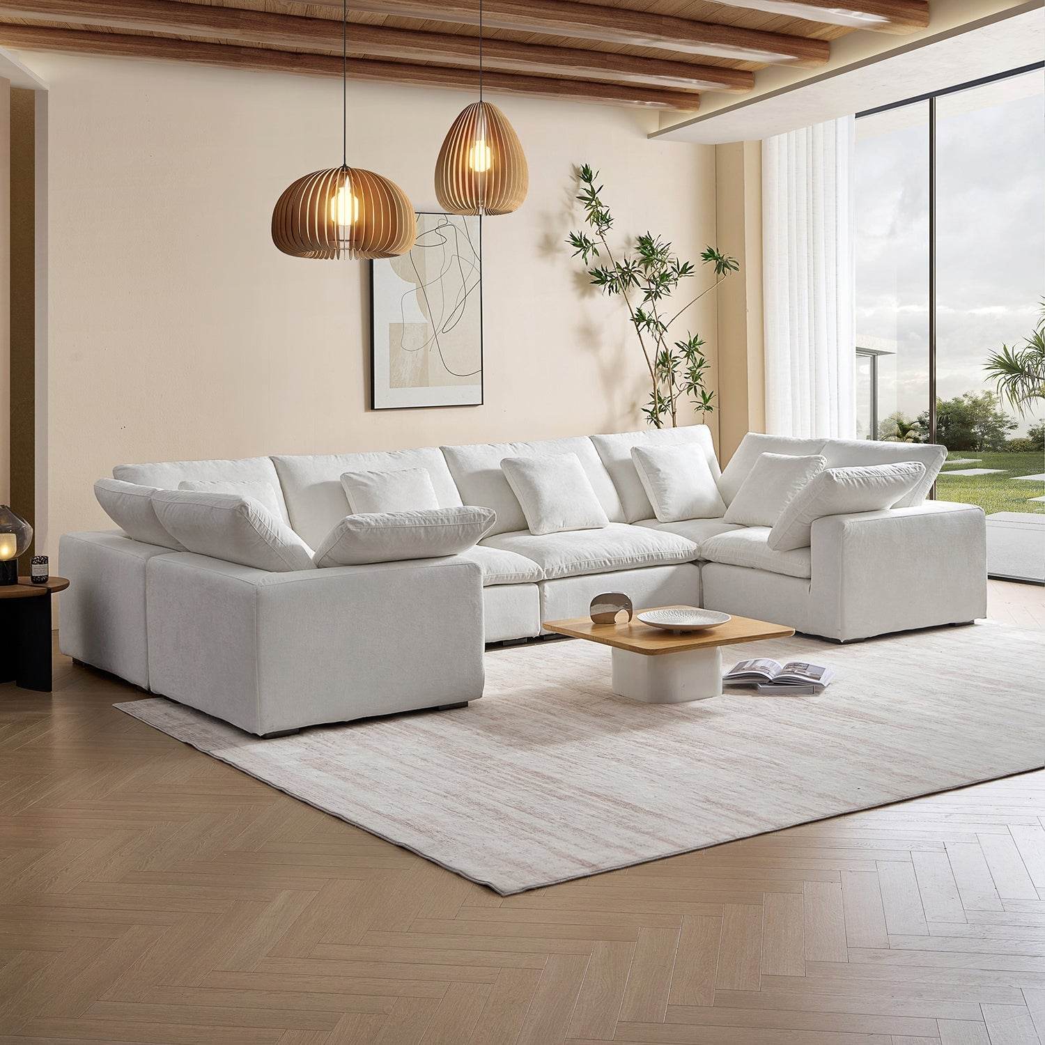 Malibu Cloud U Closed Sectional - Valyouweho