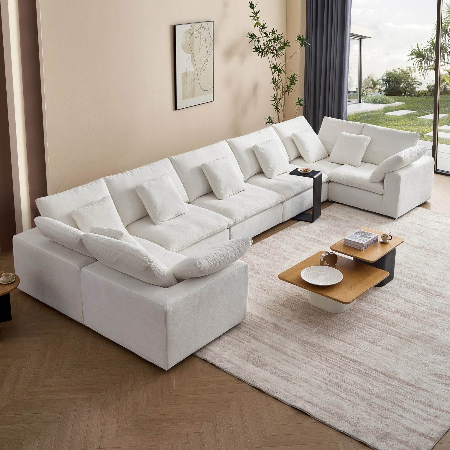 Malibu Cloud U Closed Sectional - Valyouweho