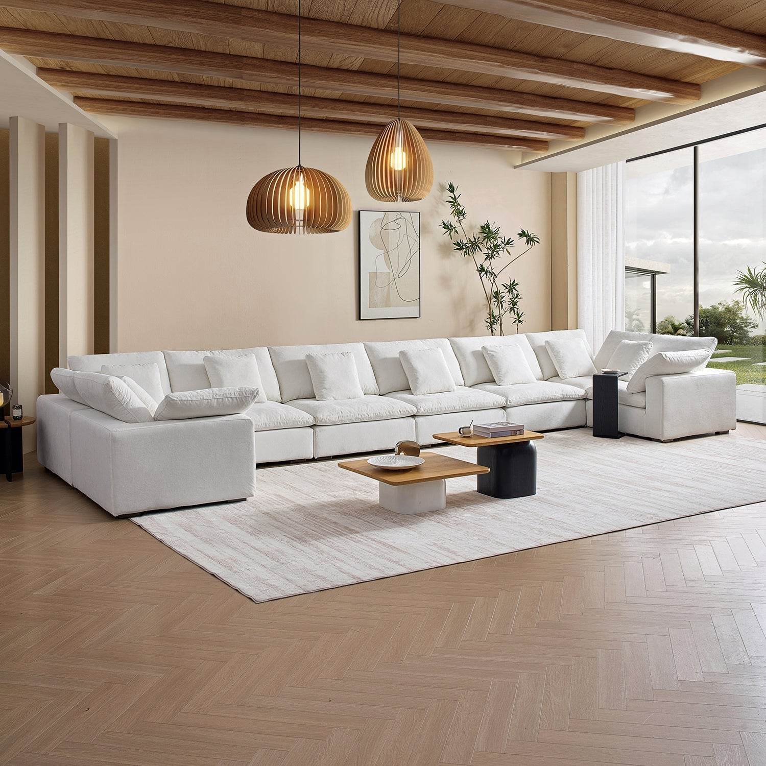 Malibu Cloud U Closed Sectional - Valyouweho