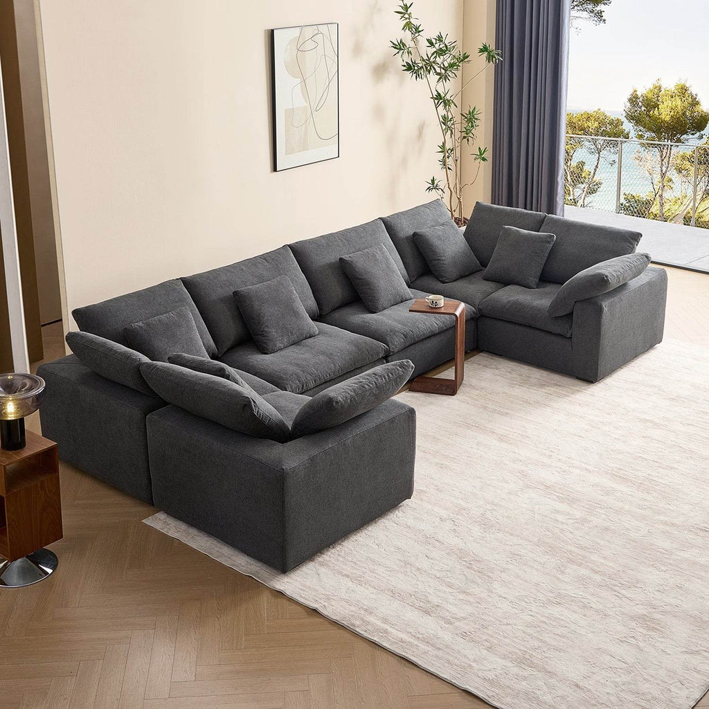 Malibu Cloud U Closed Sectional - Valyouweho