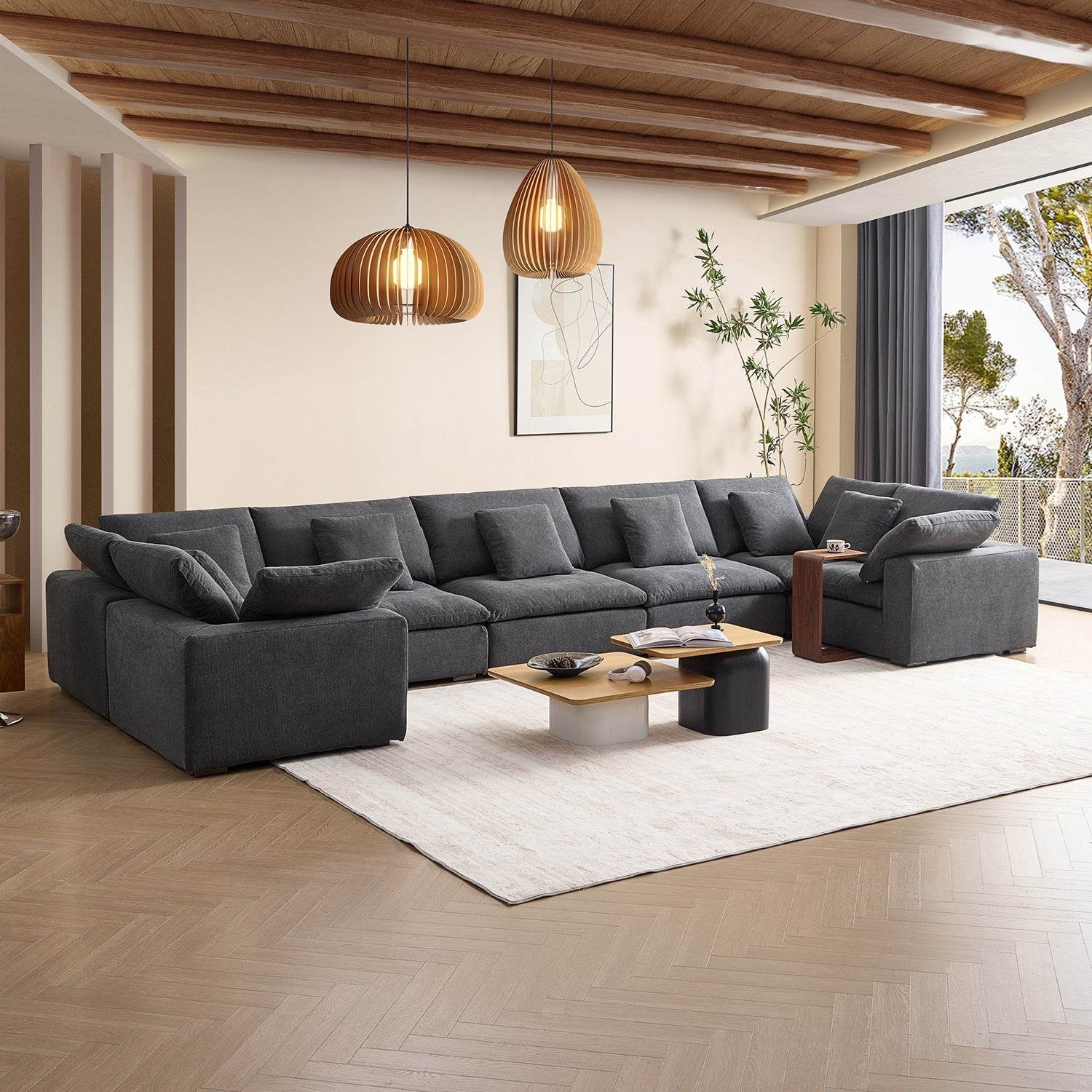 Malibu Cloud U Closed Sectional - Valyouweho