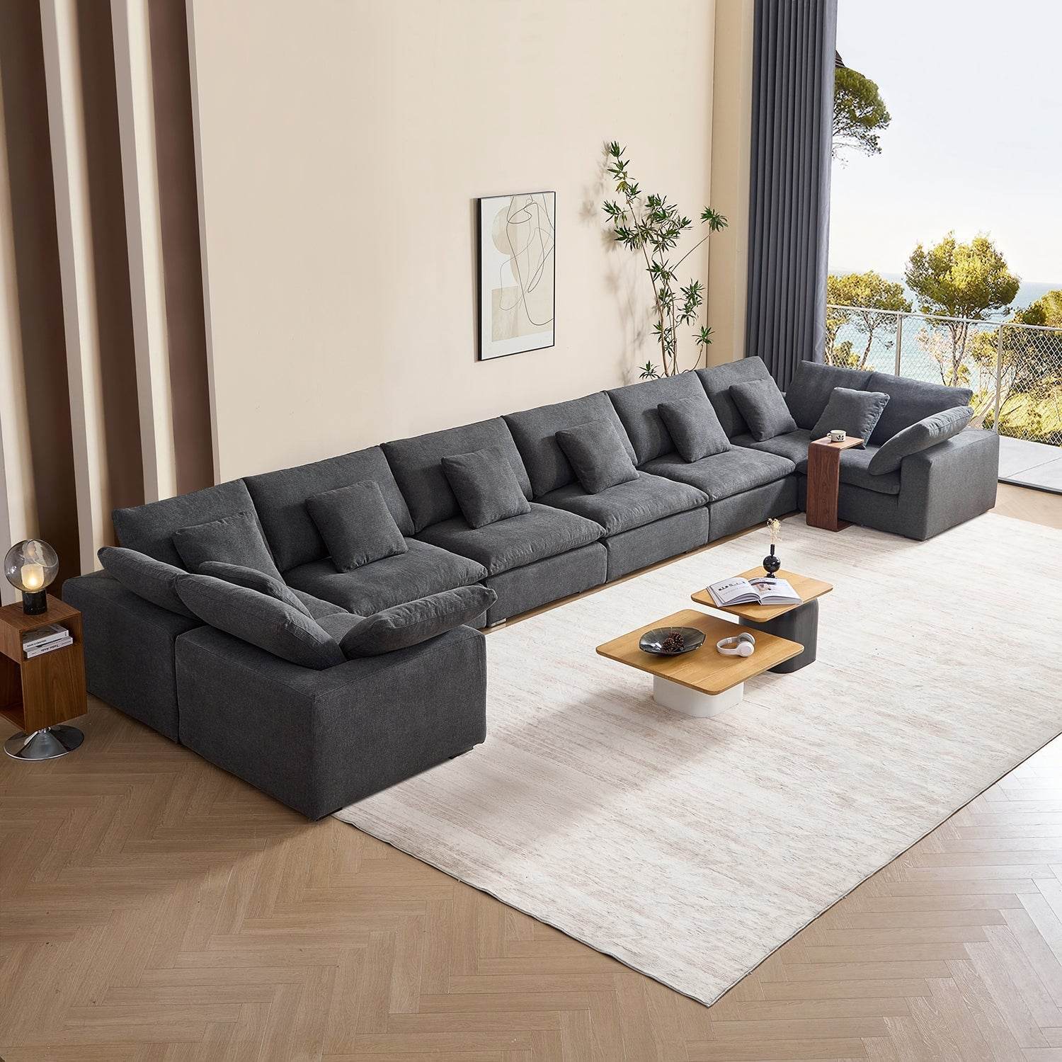 Malibu Cloud U Closed Sectional - Valyouweho