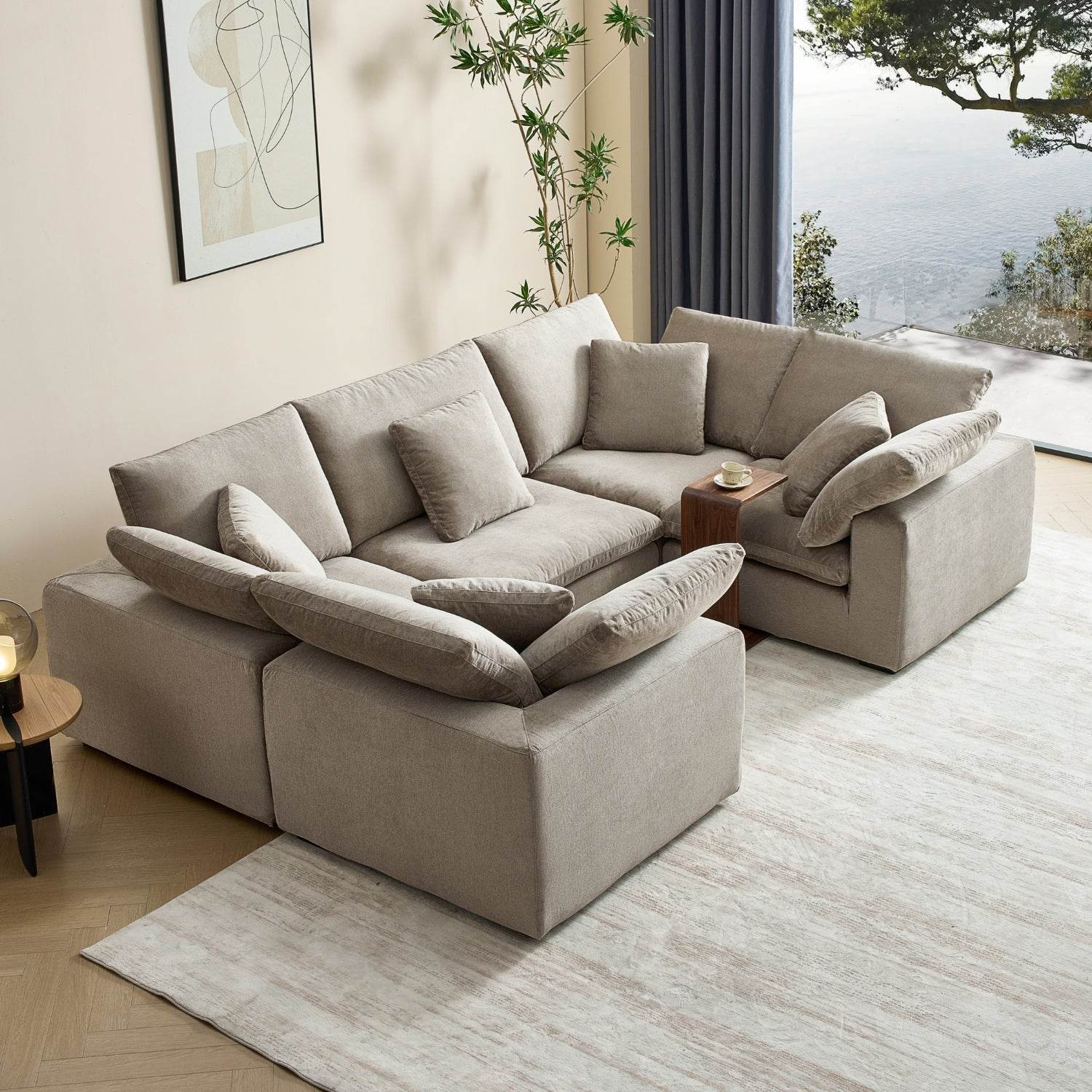 Malibu Cloud U Closed Sectional - Valyouweho