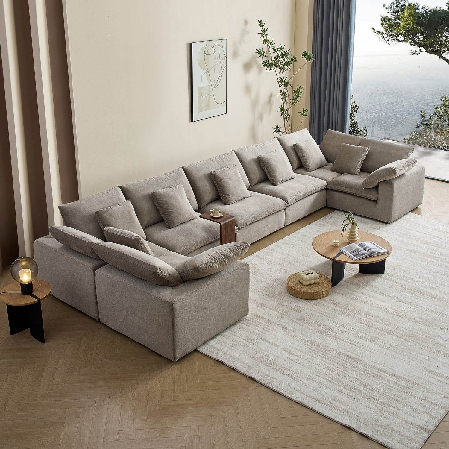Malibu Cloud U Closed Sectional - Valyouweho