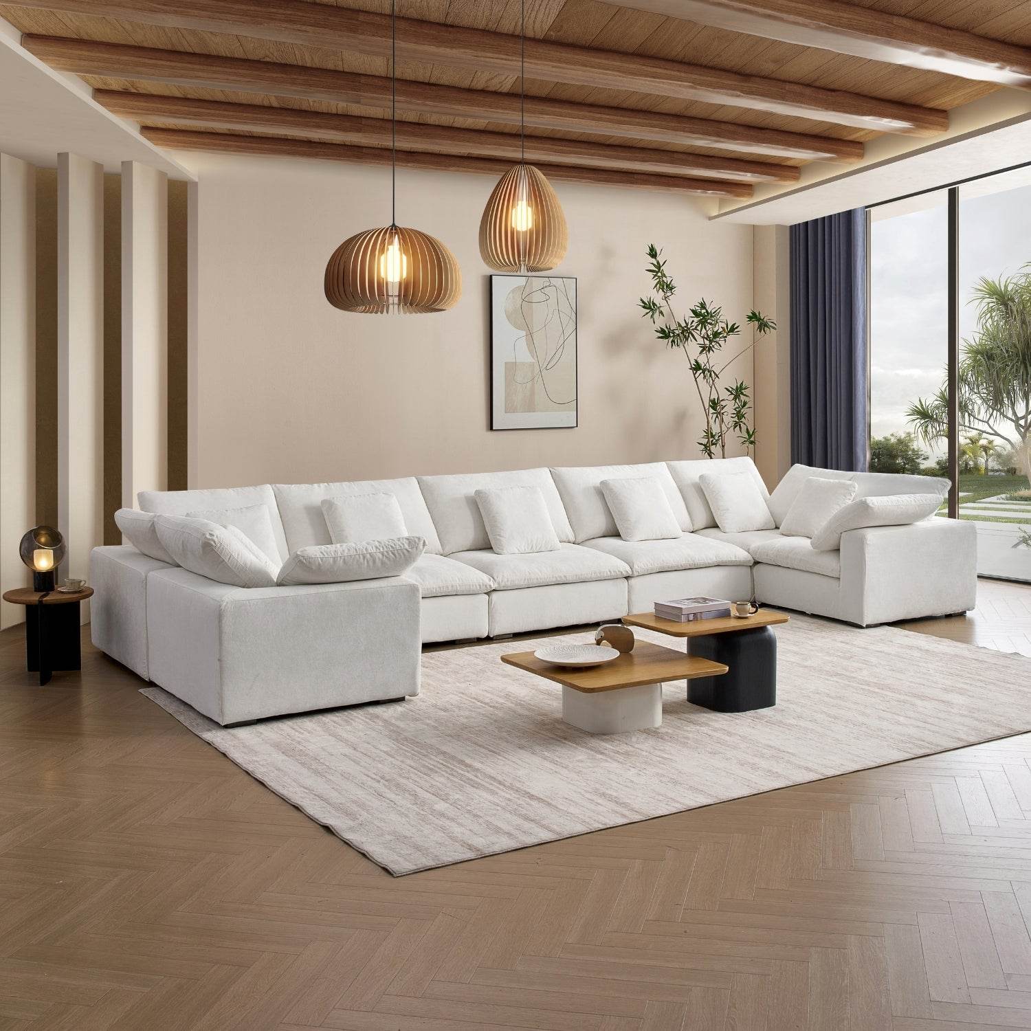Malibu Cloud U Closed Sectional - Valyouweho
