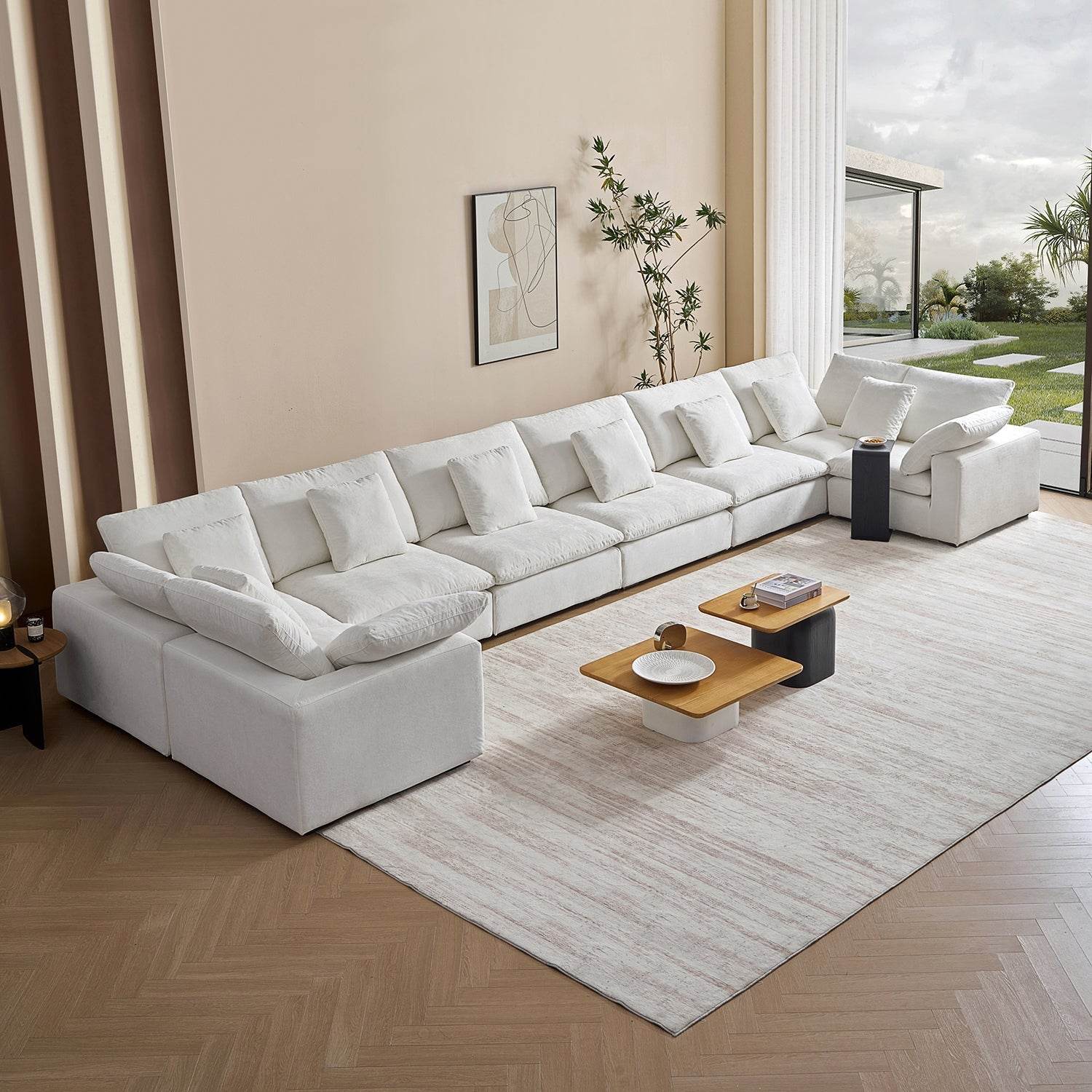 Malibu Cloud U Closed Sectional - Valyouweho