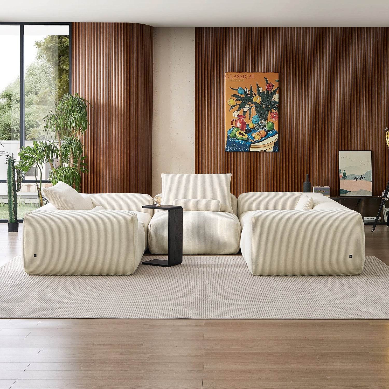 Mellow Extra Deep Closed U Sectional - Valyouweho