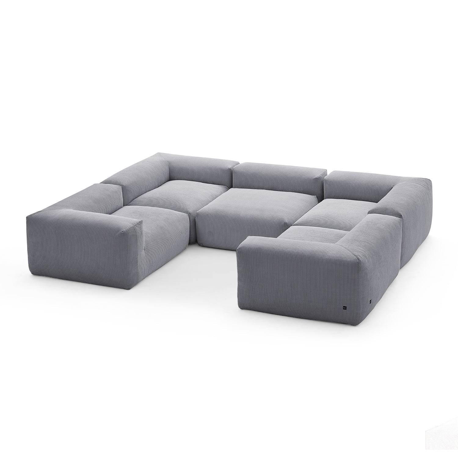 Mellow Extra Deep Closed U Sectional - Valyouweho