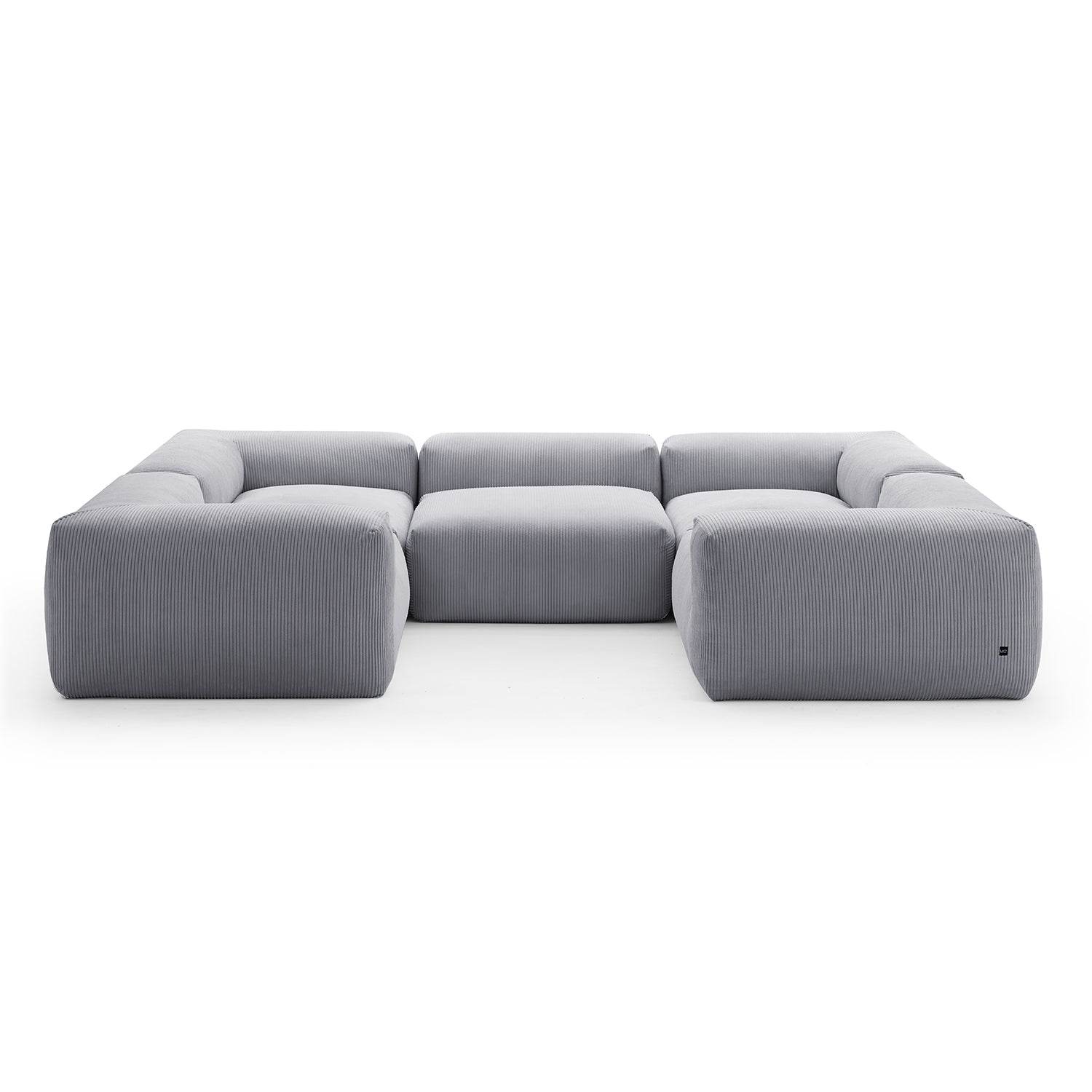 Mellow Extra Deep Closed U Sectional - Valyouweho