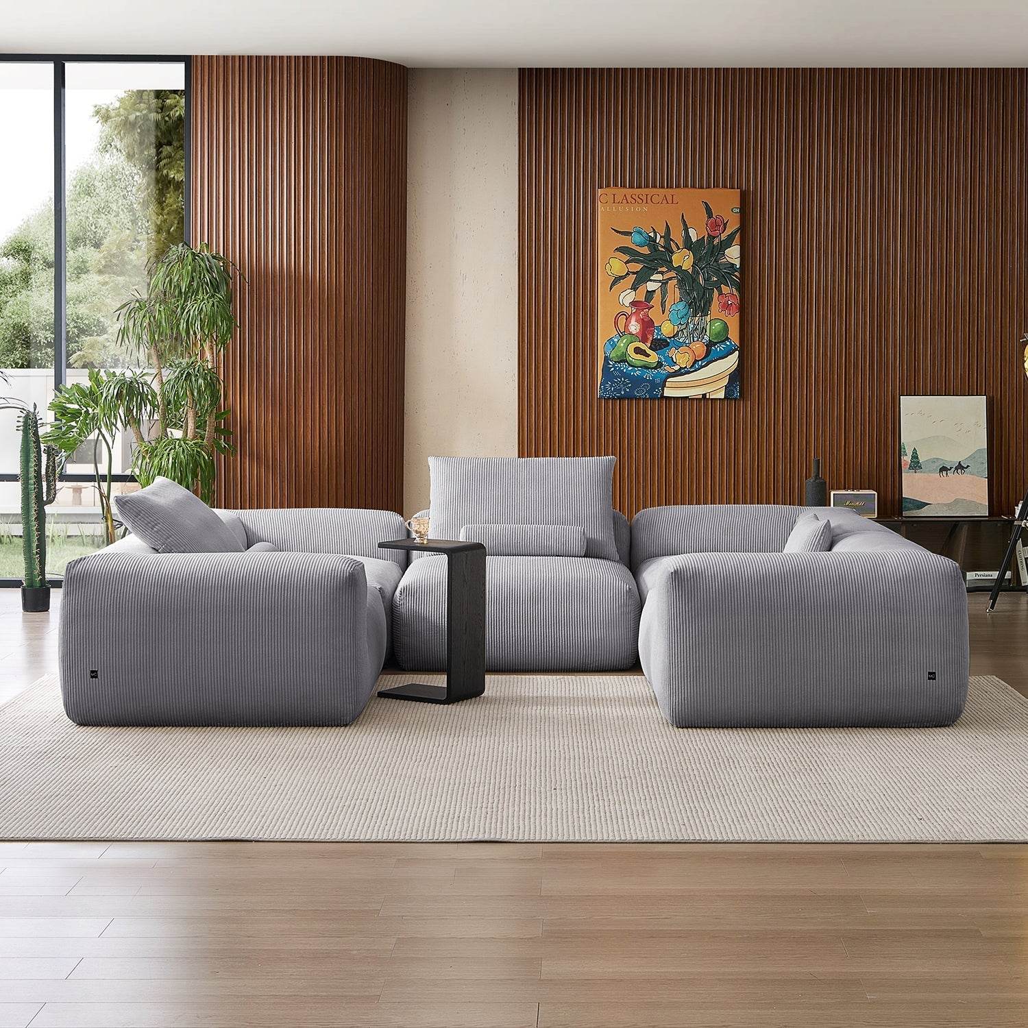 Mellow Extra Deep Closed U Sectional - Valyouweho