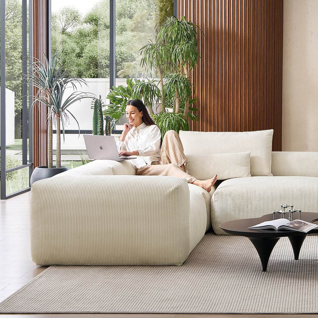 Mellow Extra Deep Closed U Sectional - Valyouweho