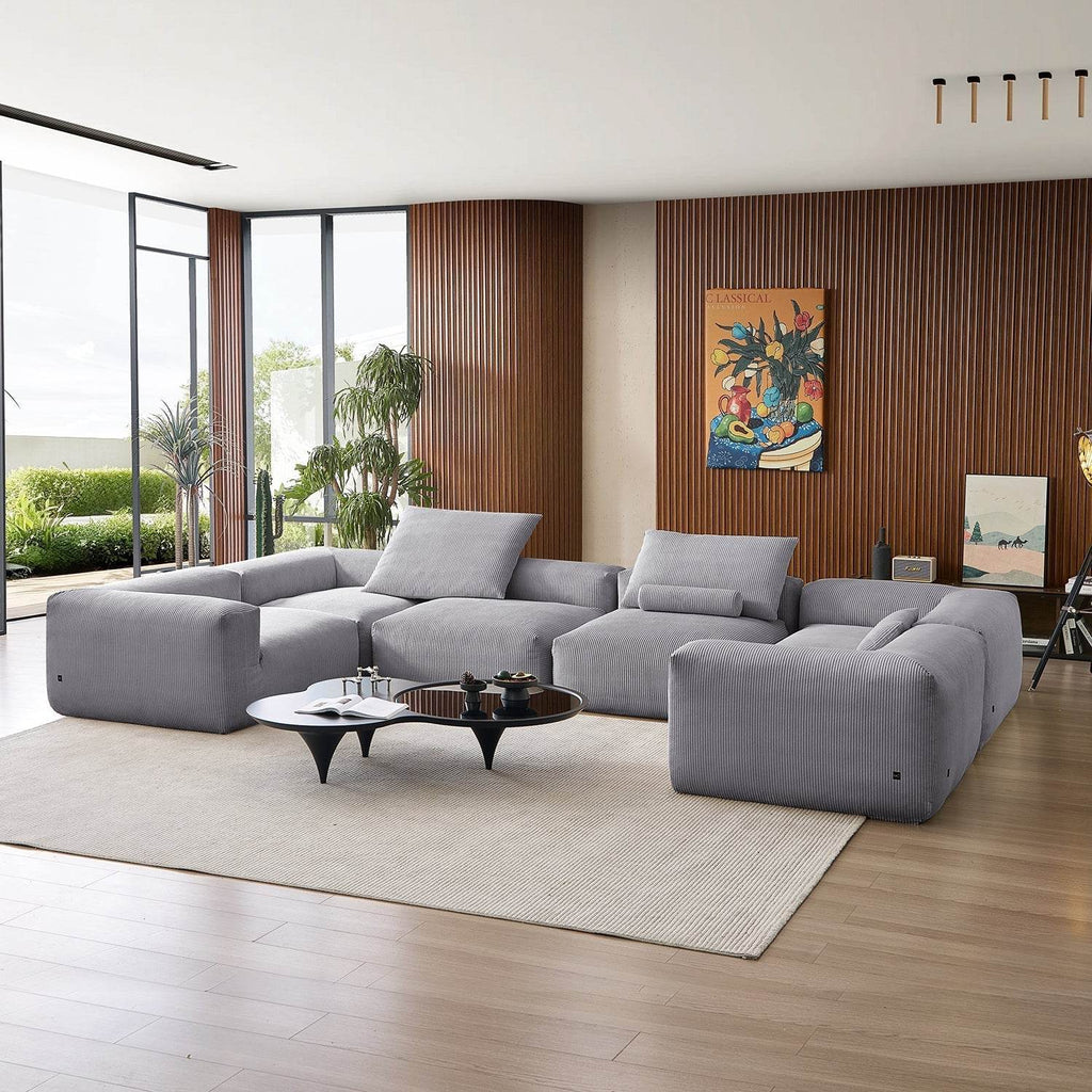 Mellow Extra Deep Closed U Sectional - Valyouweho