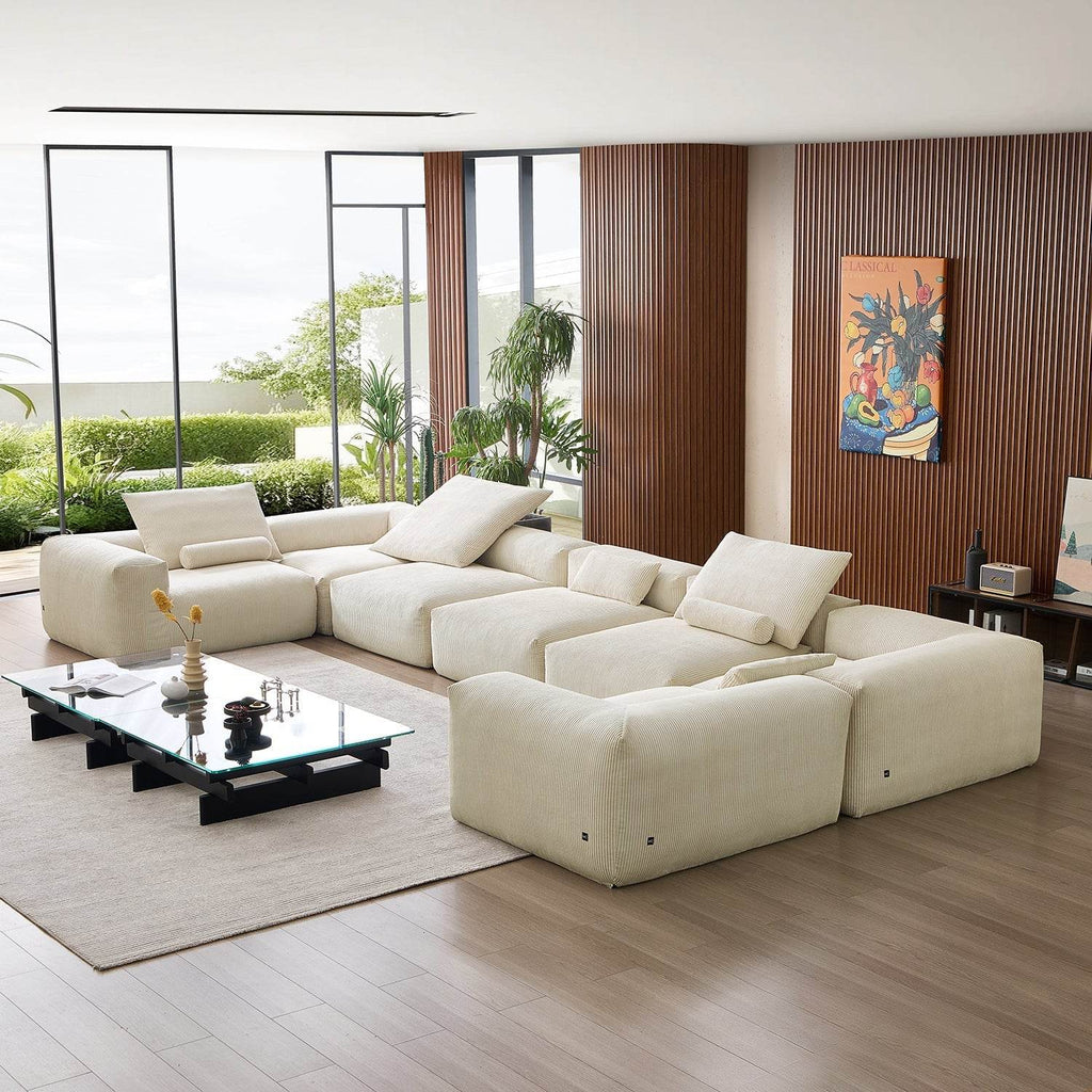 Mellow Extra Deep Closed U Sectional - Valyouweho