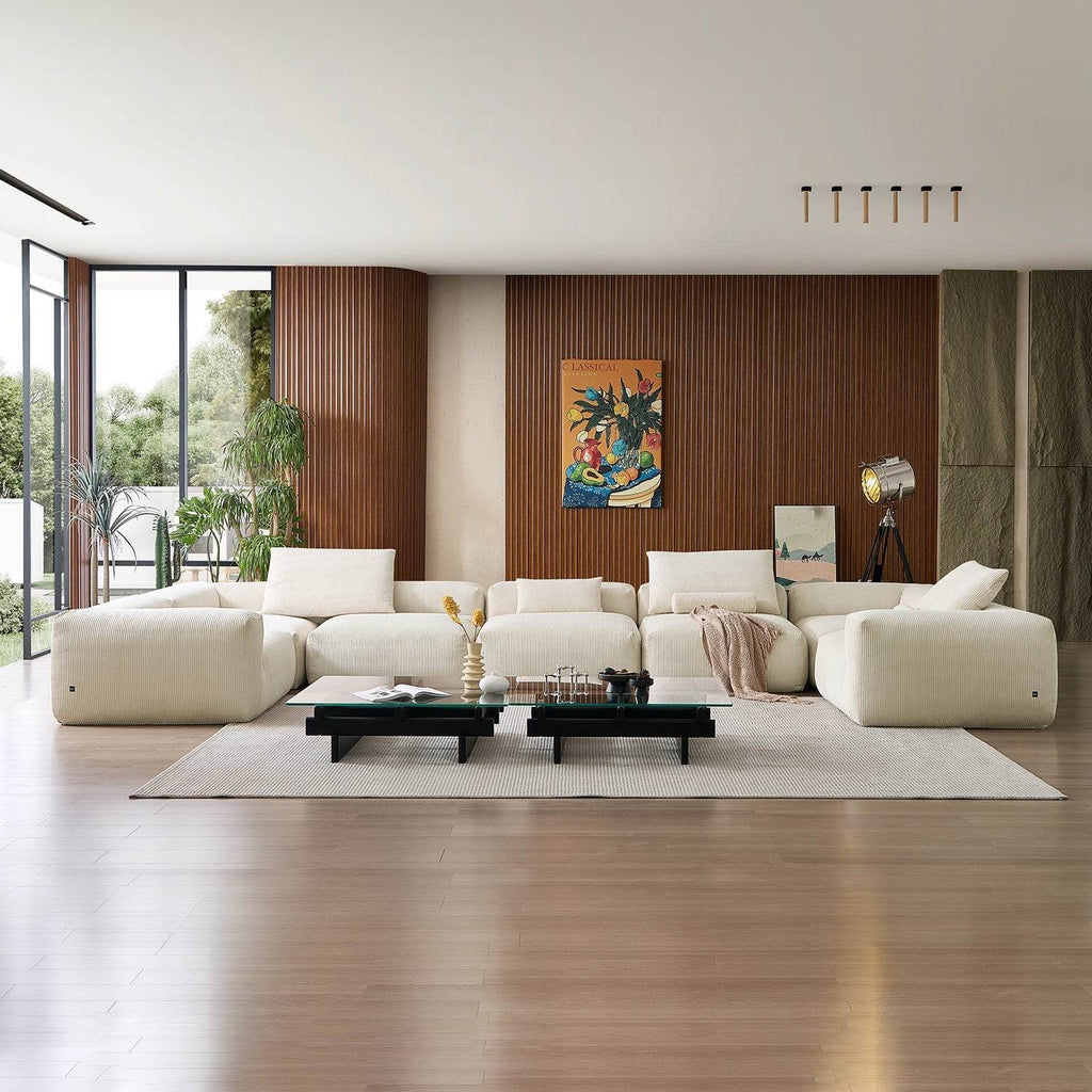 Mellow Extra Deep Closed U Sectional - Valyouweho