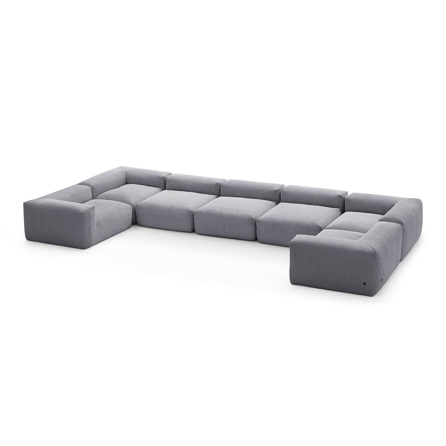 Mellow Extra Deep Closed U Sectional - Valyouweho