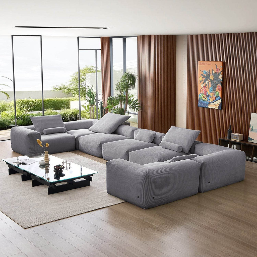 Mellow Extra Deep Closed U Sectional - Valyouweho