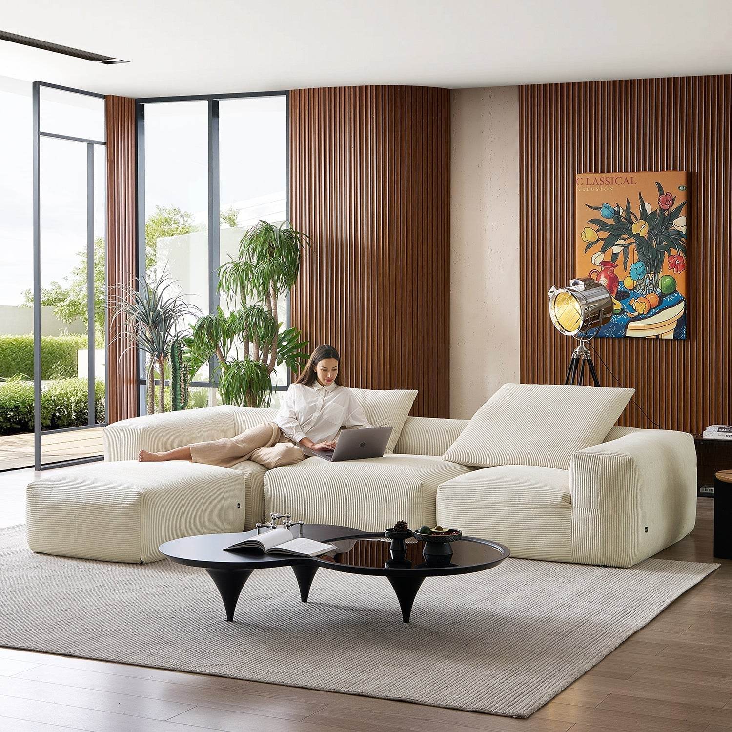 Mellow Extra Deep Sectional with Ottoman - Valyouweho