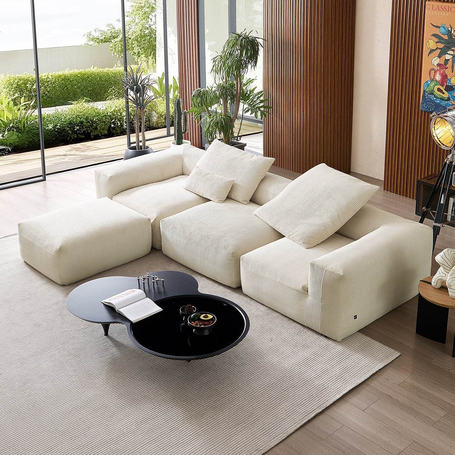Mellow Extra Deep Sectional with Ottoman - Valyouweho