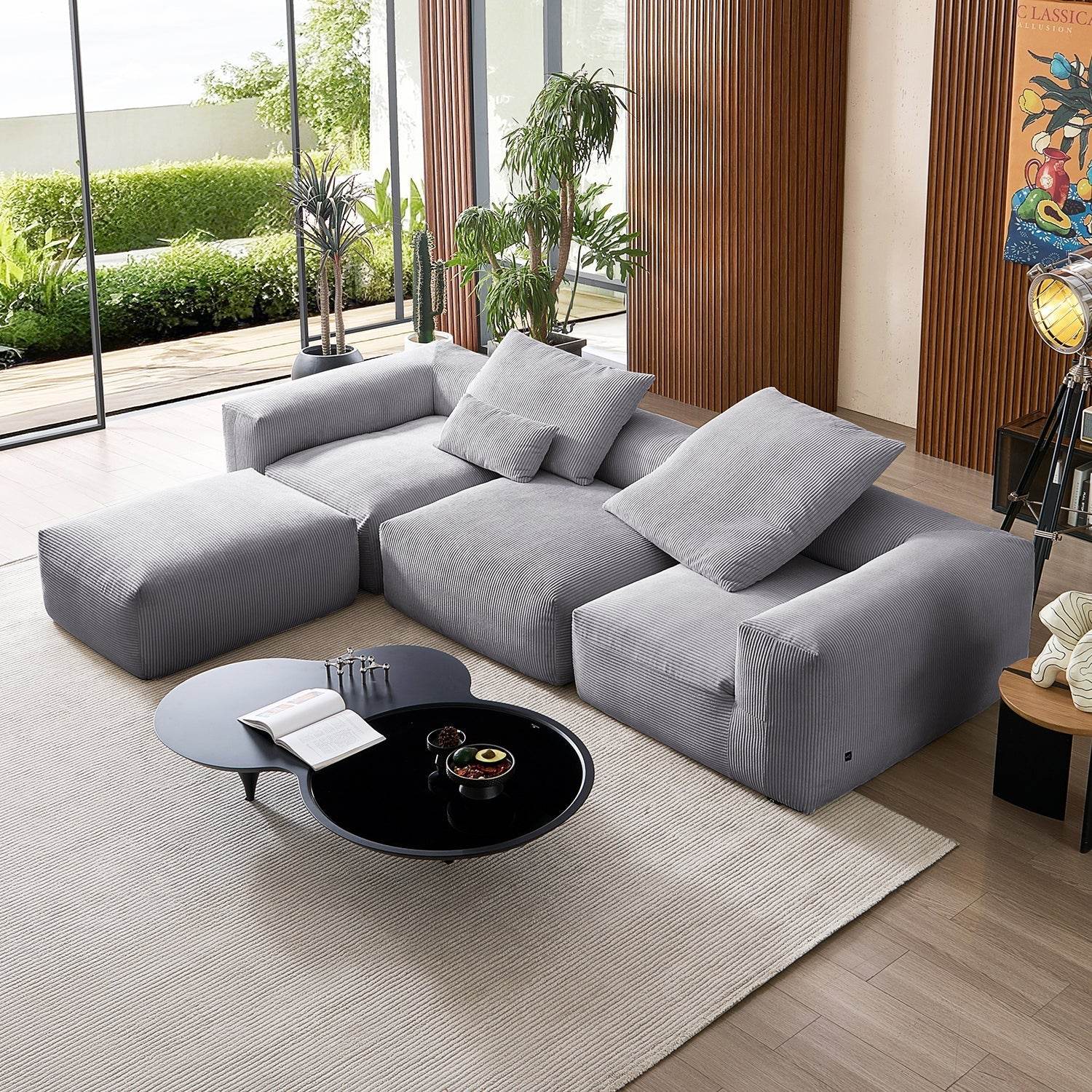 Mellow Extra Deep Sectional with Ottoman - Valyouweho