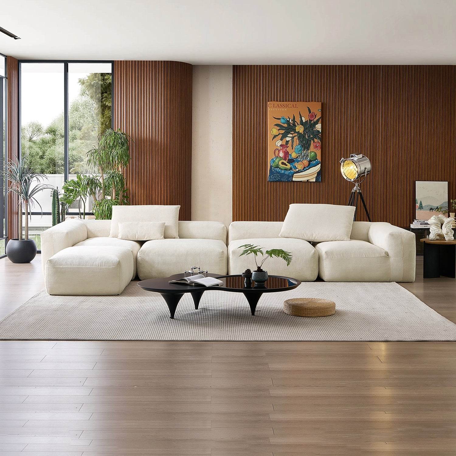 Mellow Extra Deep Sectional with Ottoman - Valyouweho