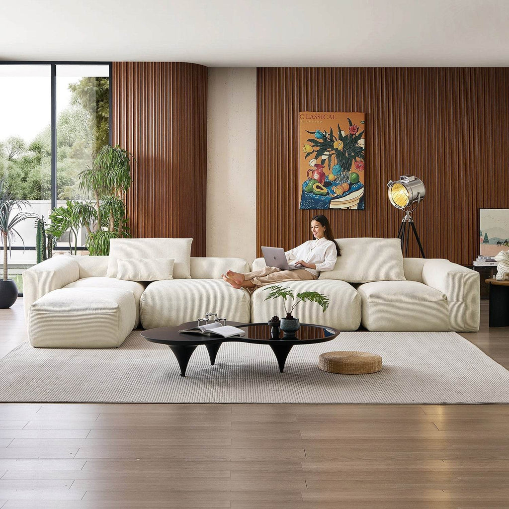 Mellow Extra Deep Sectional with Ottoman - Valyouweho
