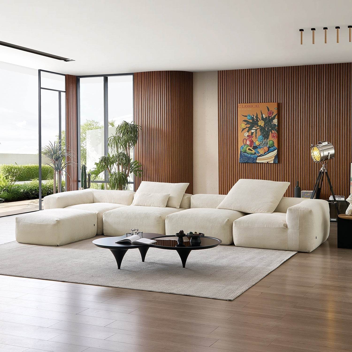 Mellow Extra Deep Sectional with Ottoman - Valyouweho