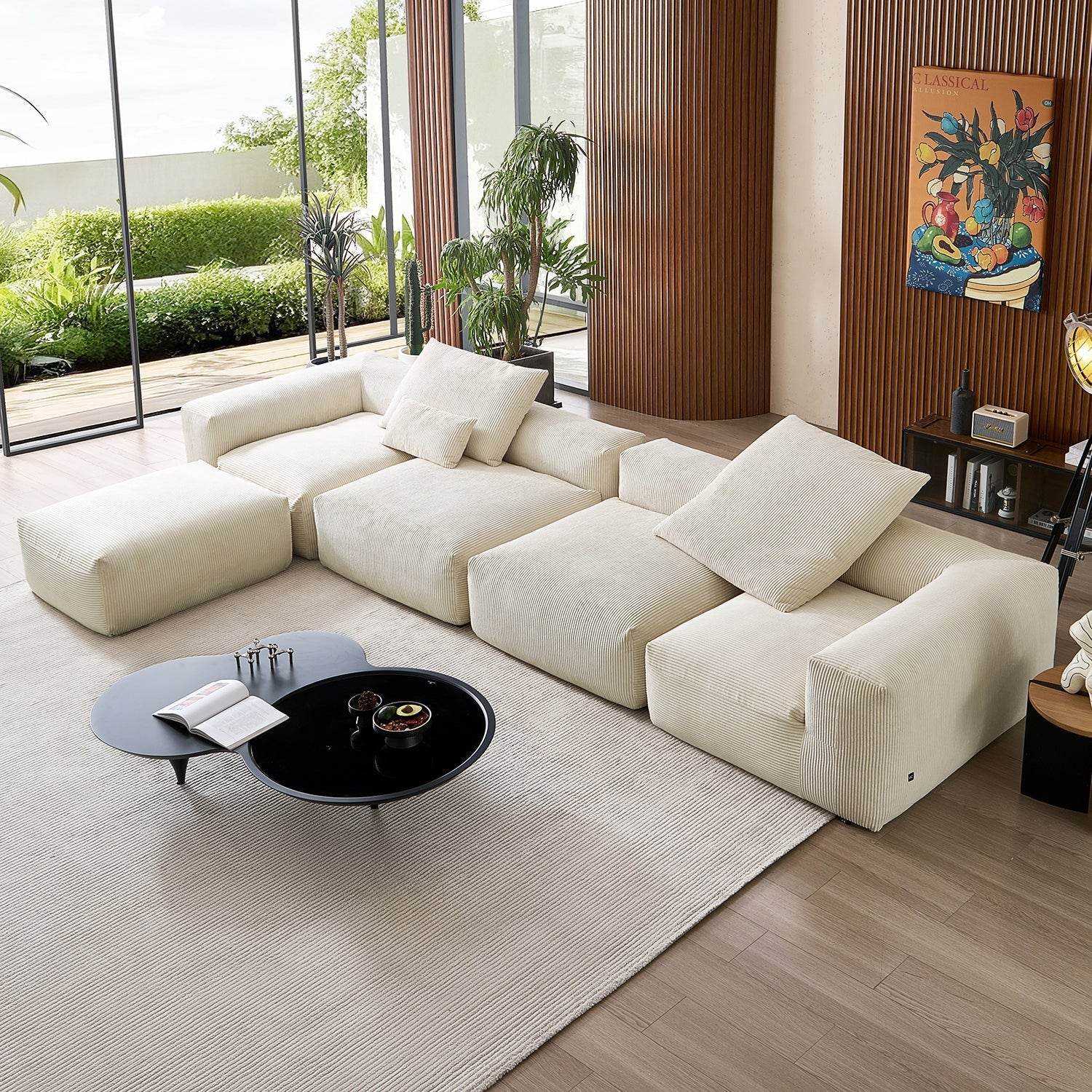 Mellow Extra Deep Sectional with Ottoman - Valyouweho
