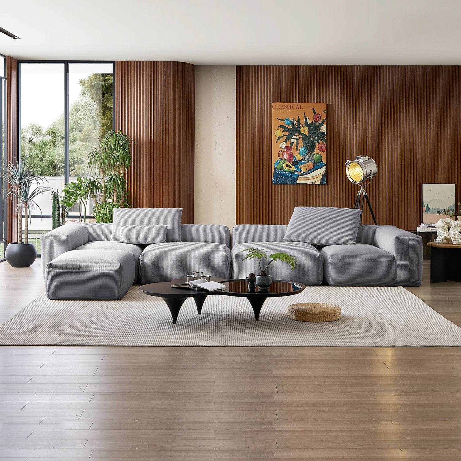 Mellow Extra Deep Sectional with Ottoman - Valyouweho