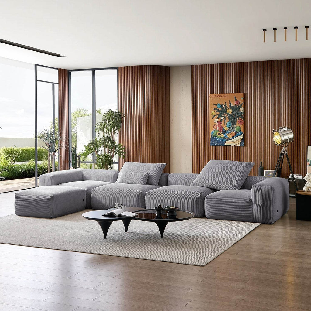 Mellow Extra Deep Sectional with Ottoman - Valyouweho