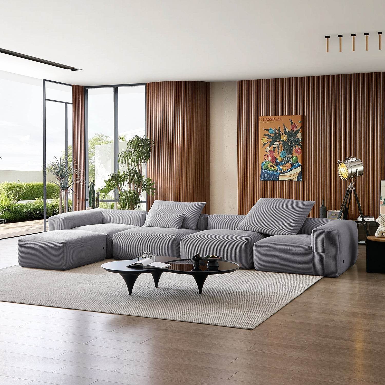 Mellow Extra Deep Sectional with Ottoman - Valyouweho