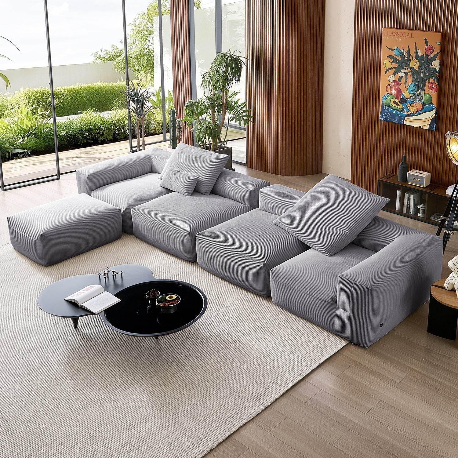 Mellow Extra Deep Sectional with Ottoman - Valyouweho