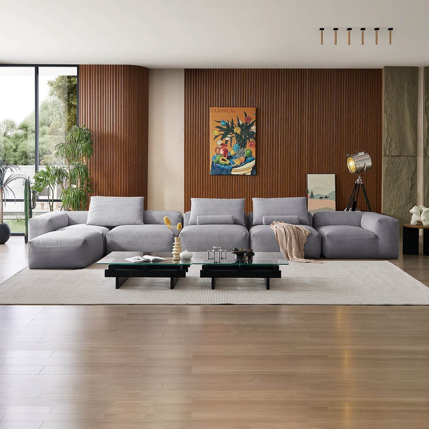 Mellow Extra Deep Sectional with Ottoman - Valyouweho