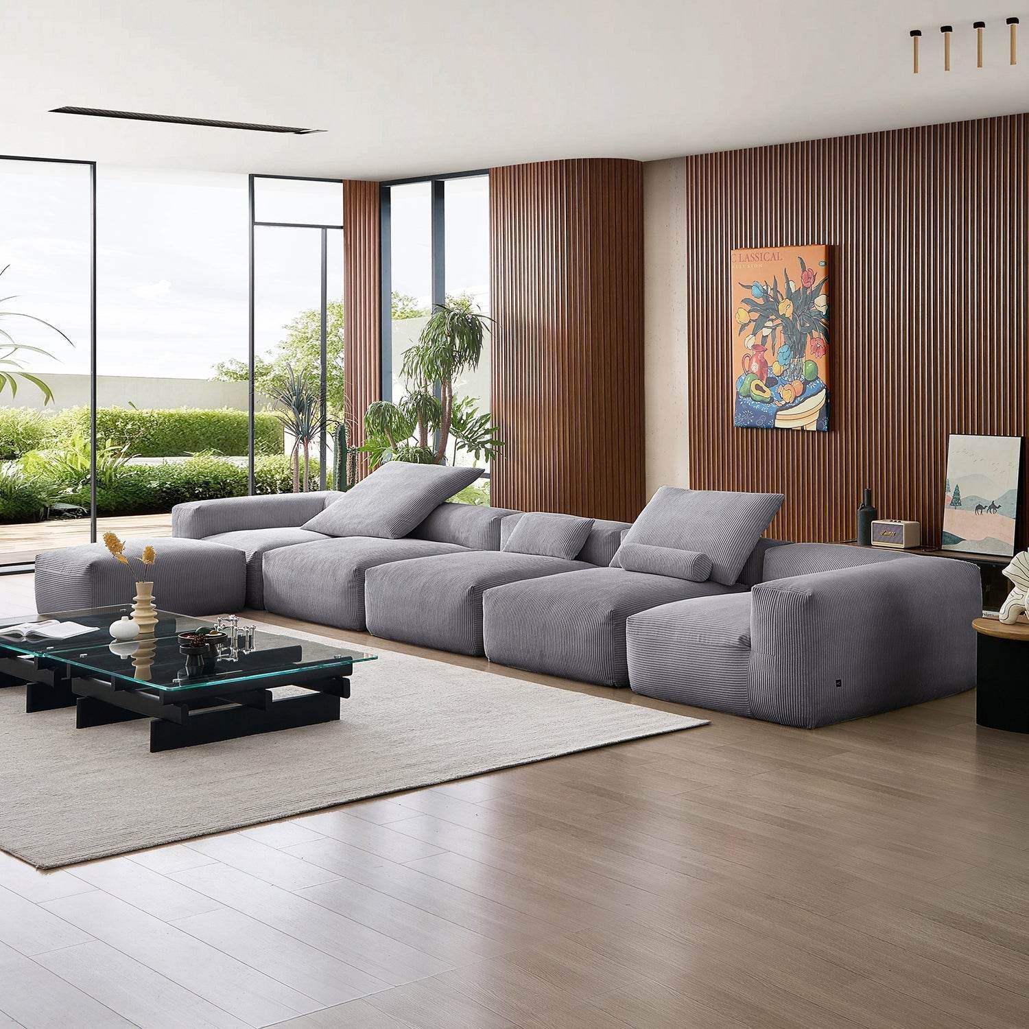 Mellow Extra Deep Sectional with Ottoman - Valyouweho