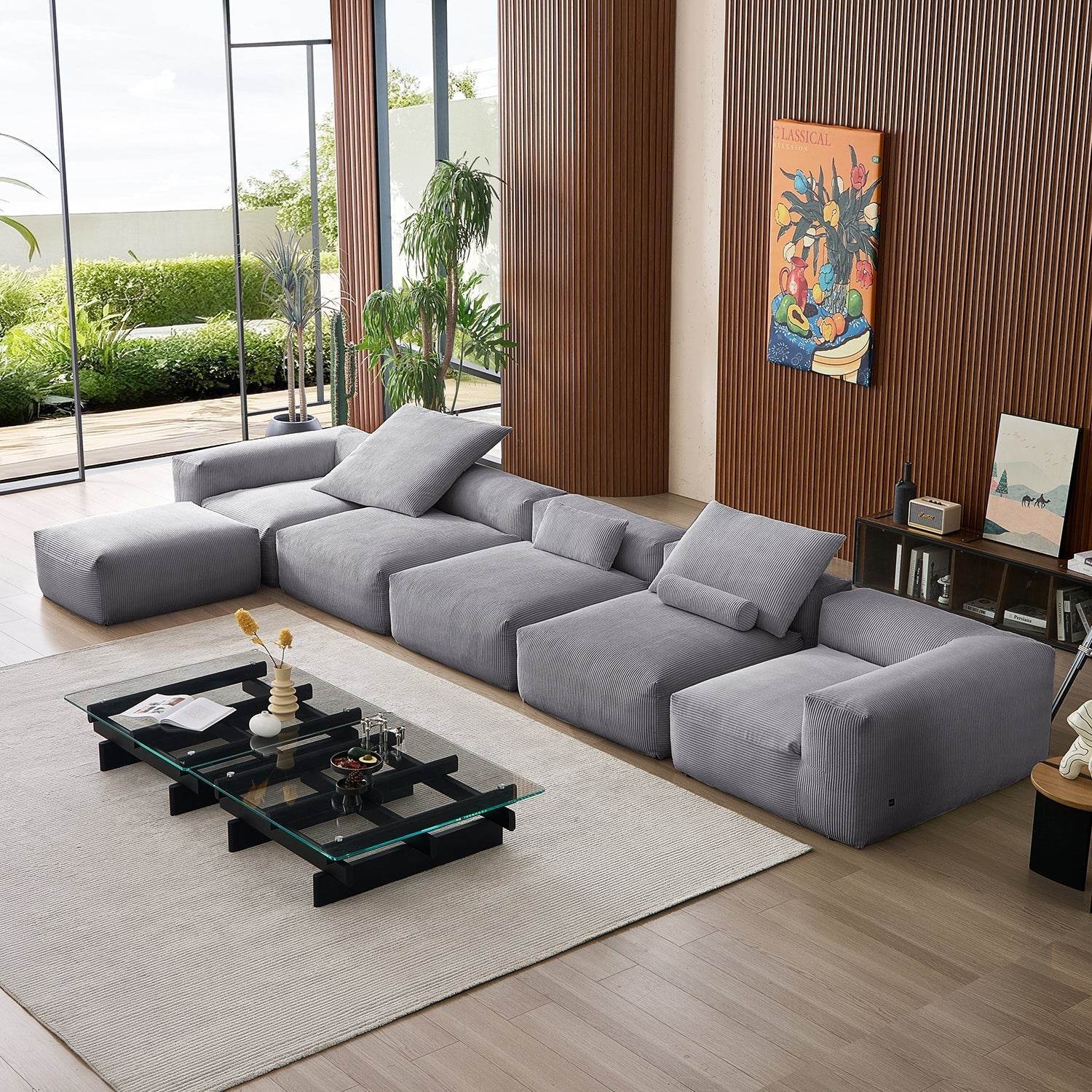 Mellow Extra Deep Sectional with Ottoman - Valyouweho