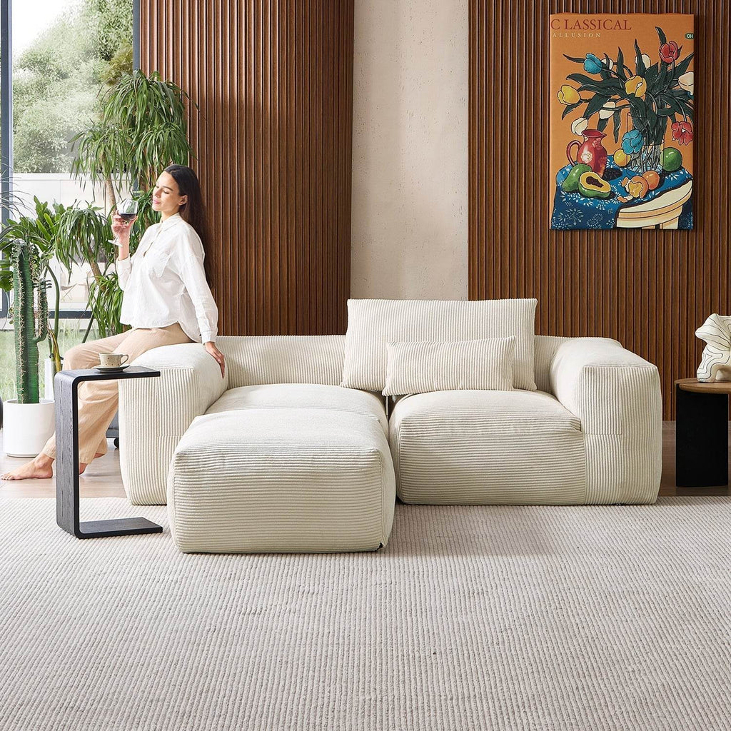 Mellow Extra Deep Sectional with Ottoman - Valyouweho
