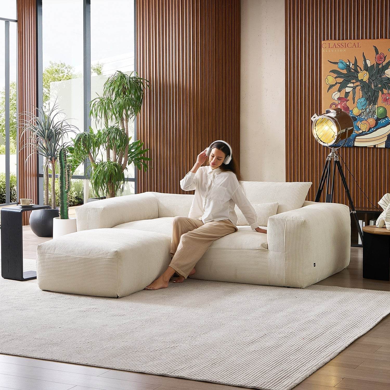 Mellow Extra Deep Sectional with Ottoman - Valyouweho