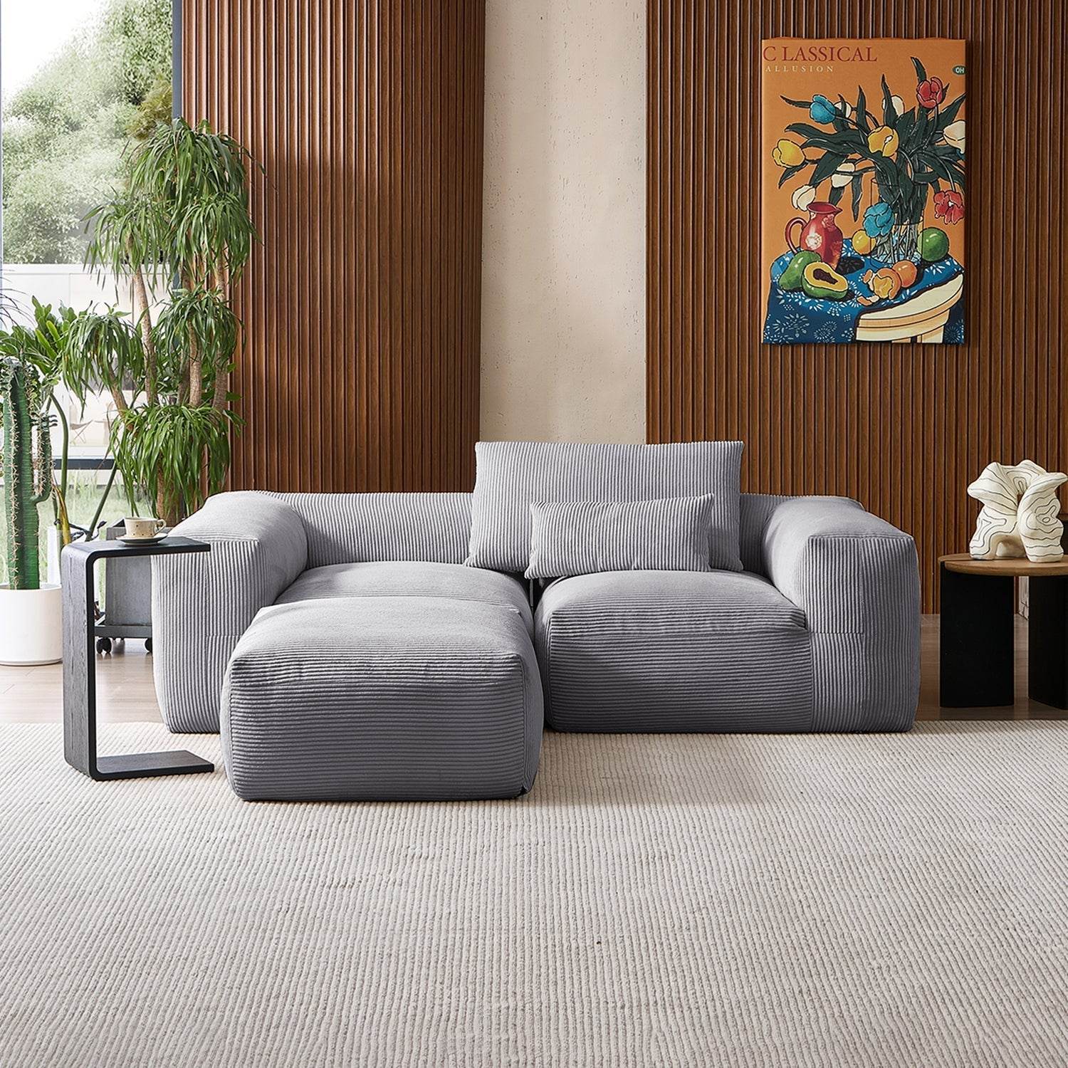 Mellow Extra Deep Sectional with Ottoman - Valyouweho