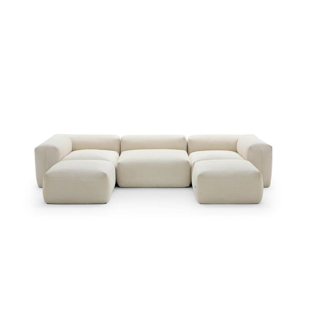 Mellow Extra Deep U Sectional with Ottoman - Valyouweho