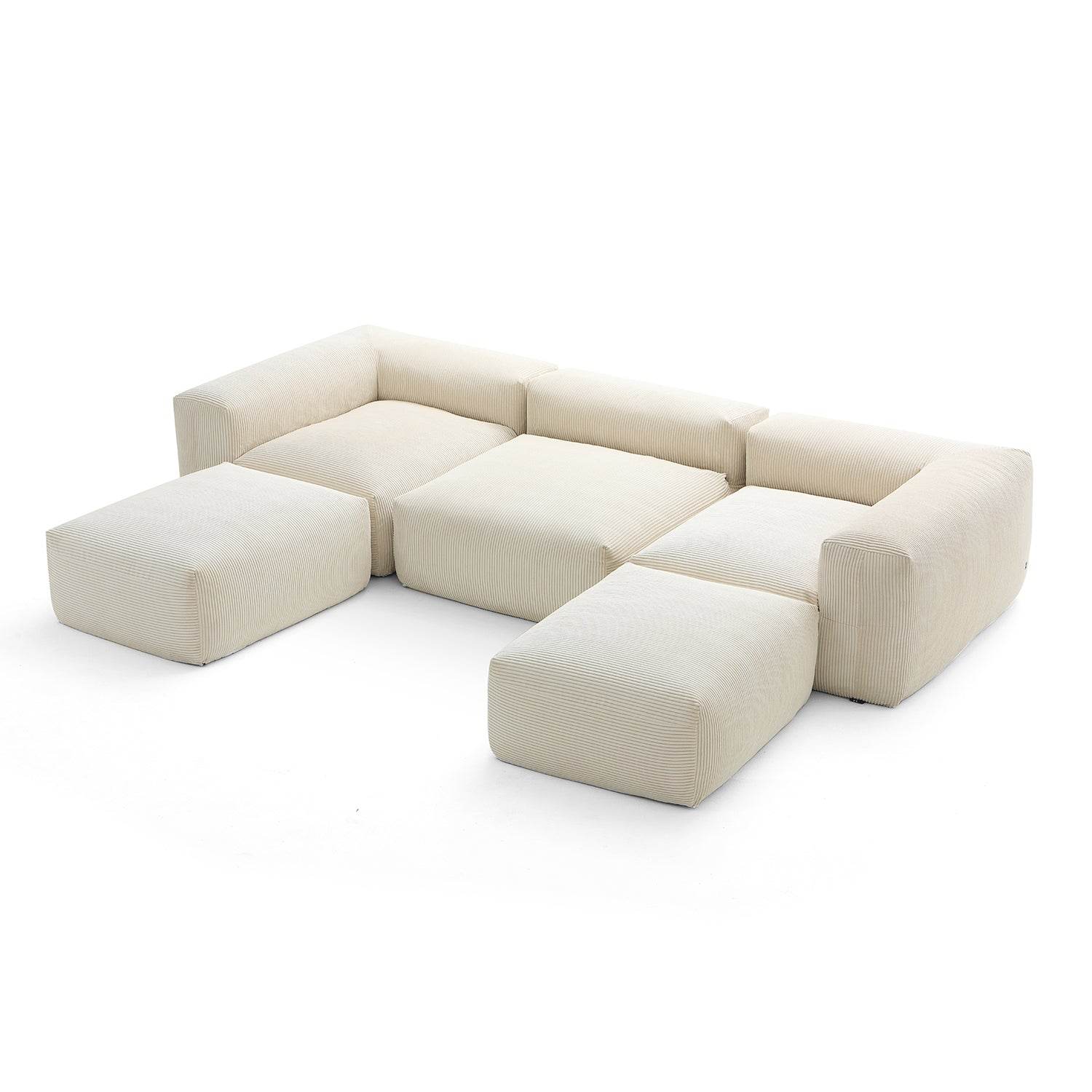 Mellow Extra Deep U Sectional with Ottoman - Valyouweho
