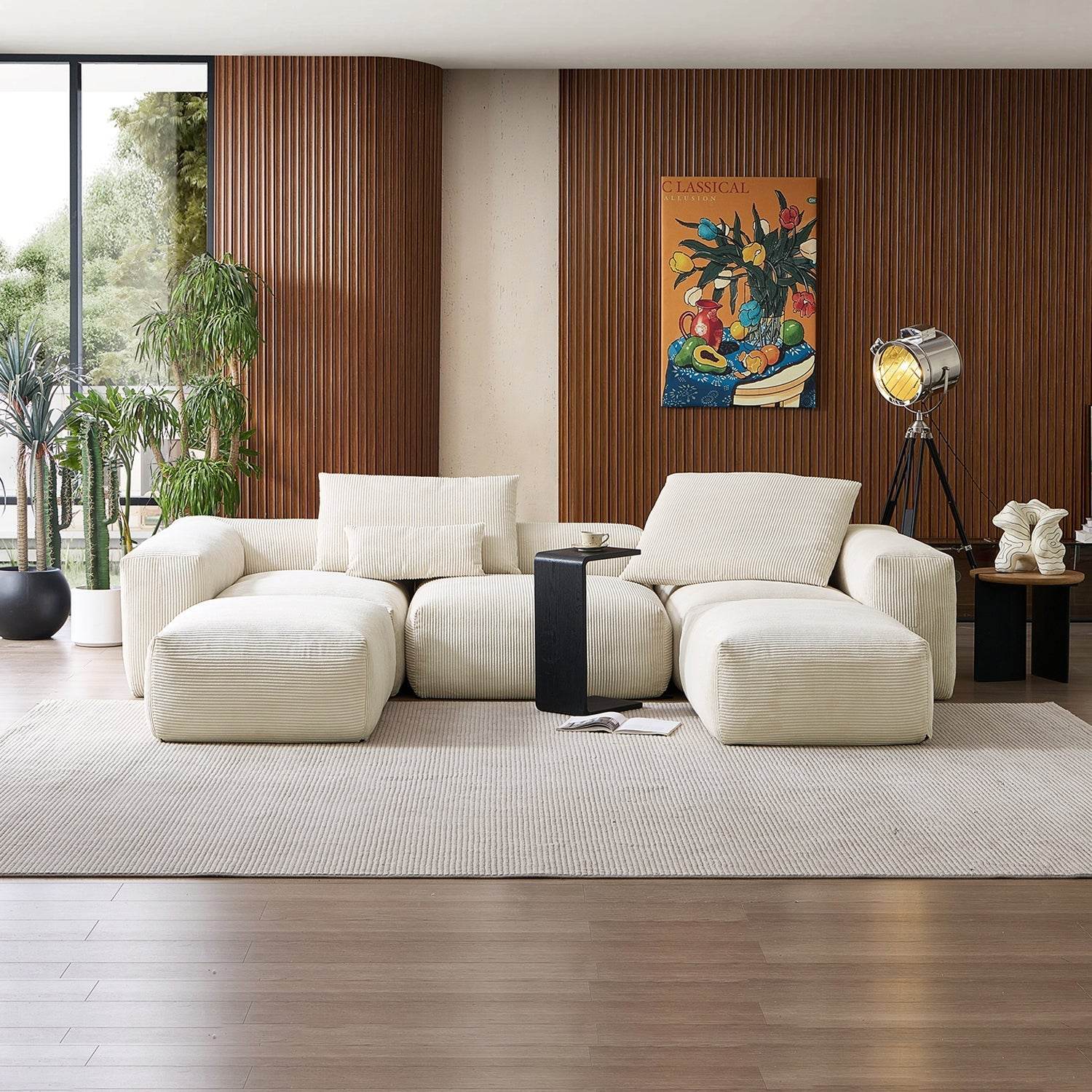 Mellow Extra Deep U Sectional with Ottoman - Valyouweho