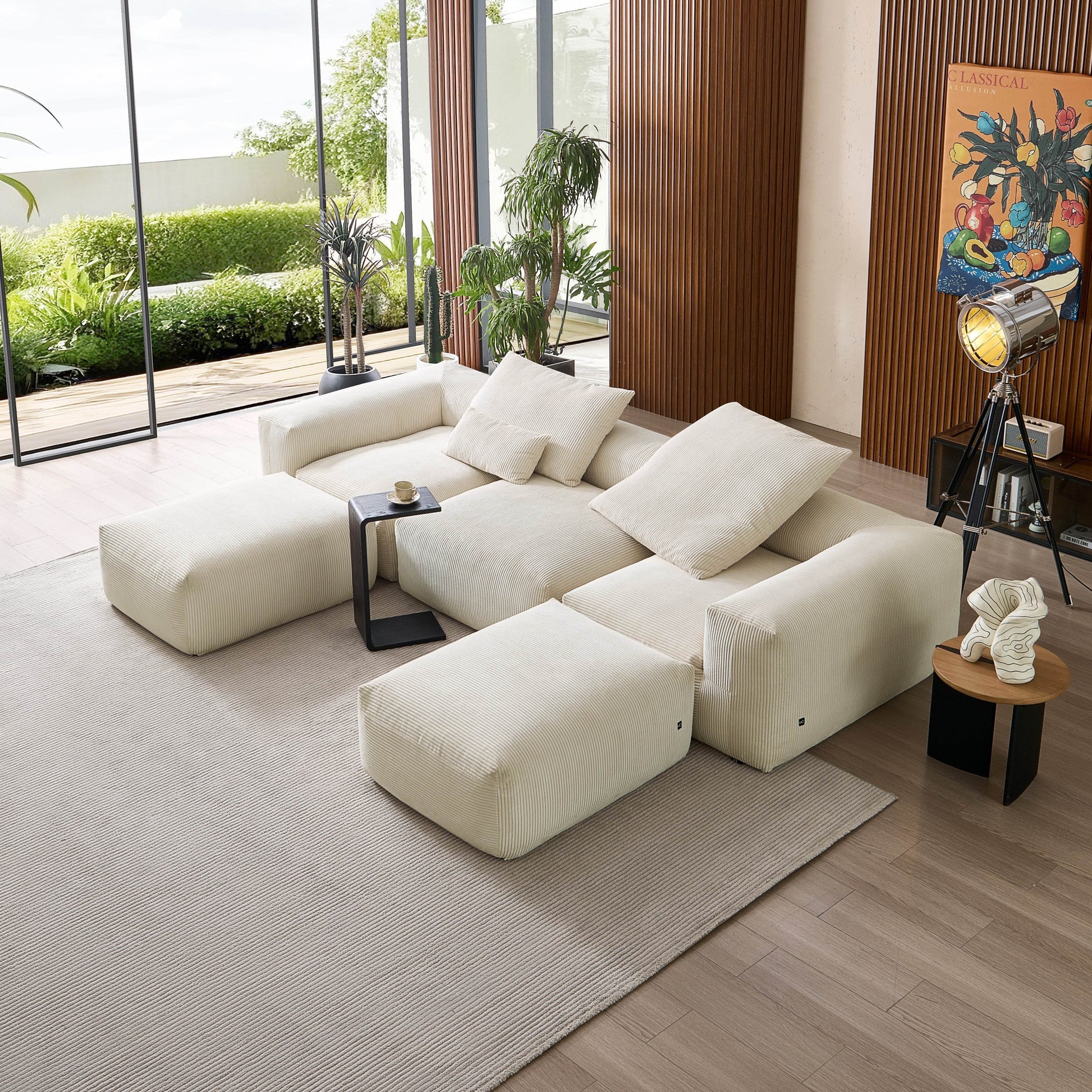 Mellow Extra Deep U Sectional with Ottoman - Valyouweho