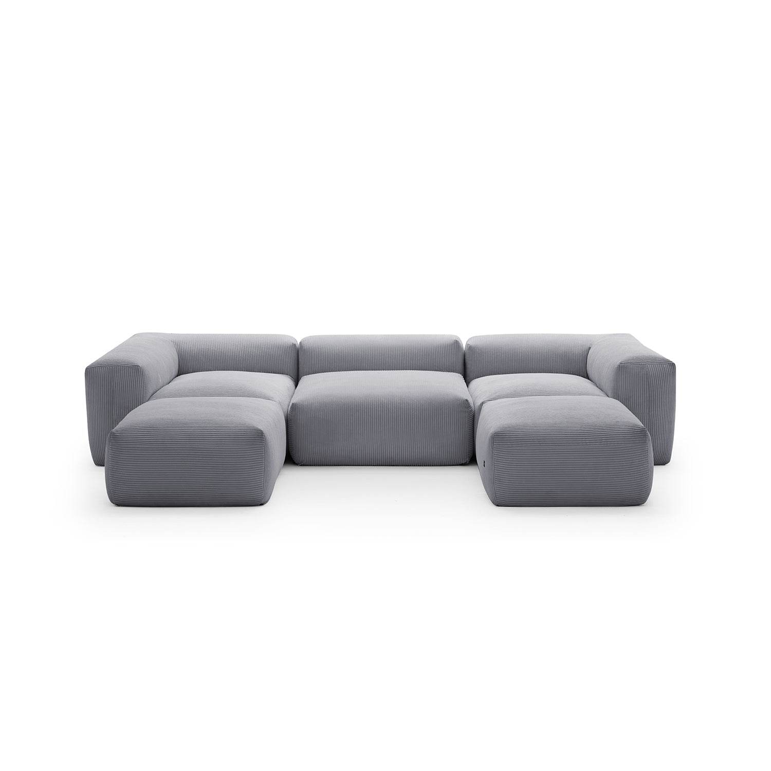 Mellow Extra Deep U Sectional with Ottoman - Valyouweho