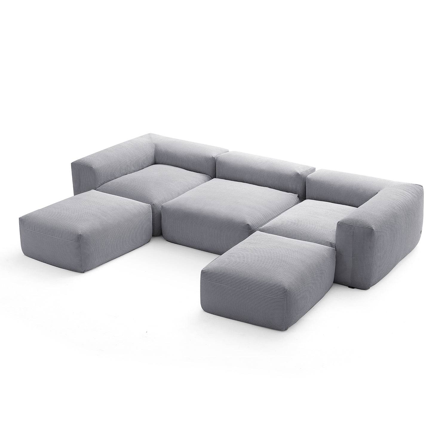 Mellow Extra Deep U Sectional with Ottoman - Valyouweho