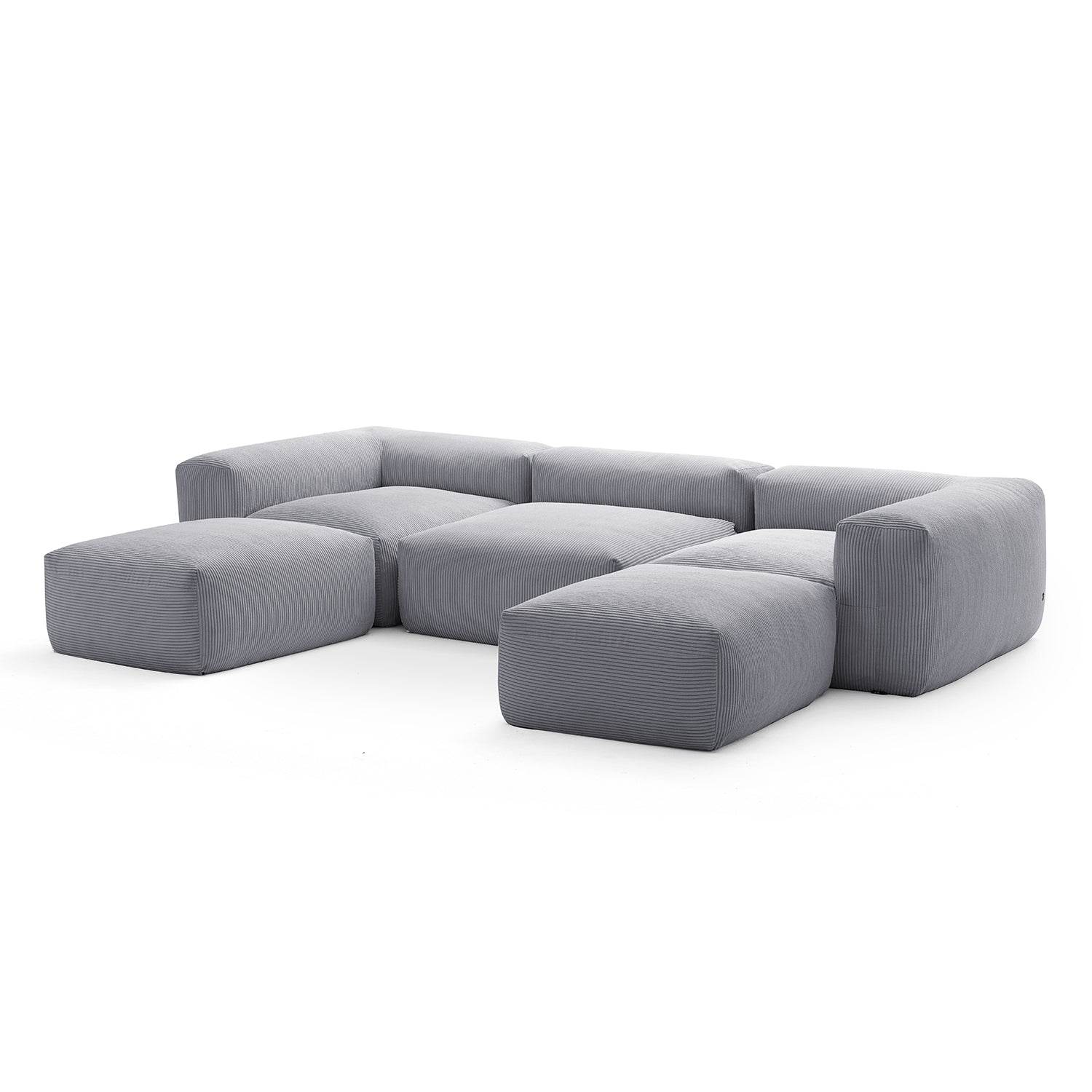 Mellow Extra Deep U Sectional with Ottoman - Valyouweho
