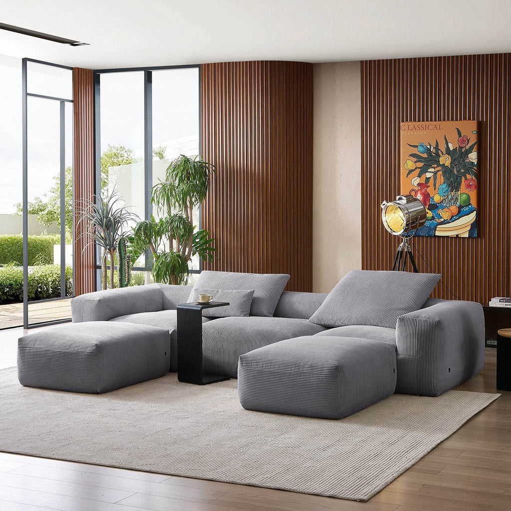 Mellow Extra Deep U Sectional with Ottoman - Valyouweho