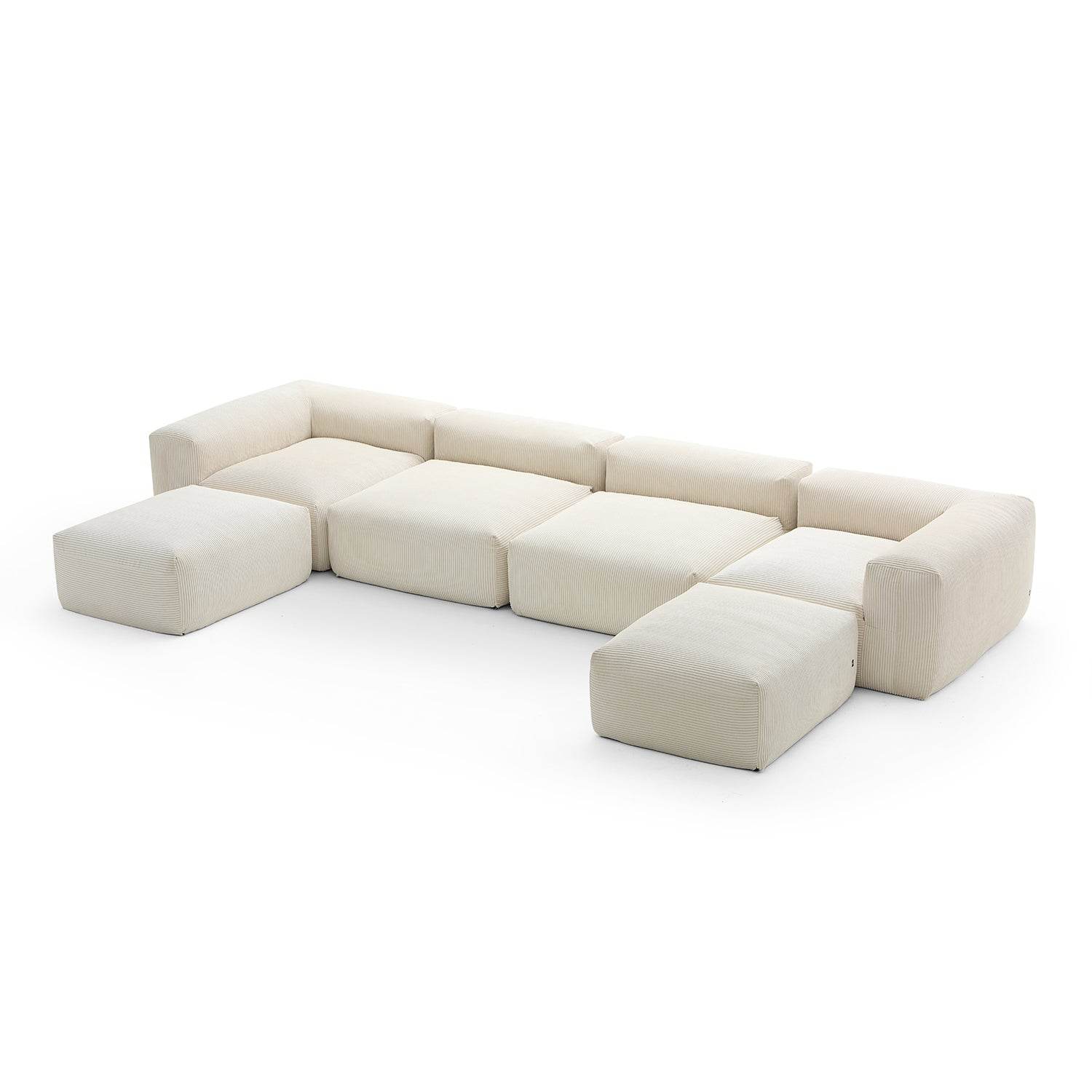 Mellow Extra Deep U Sectional with Ottoman - Valyouweho