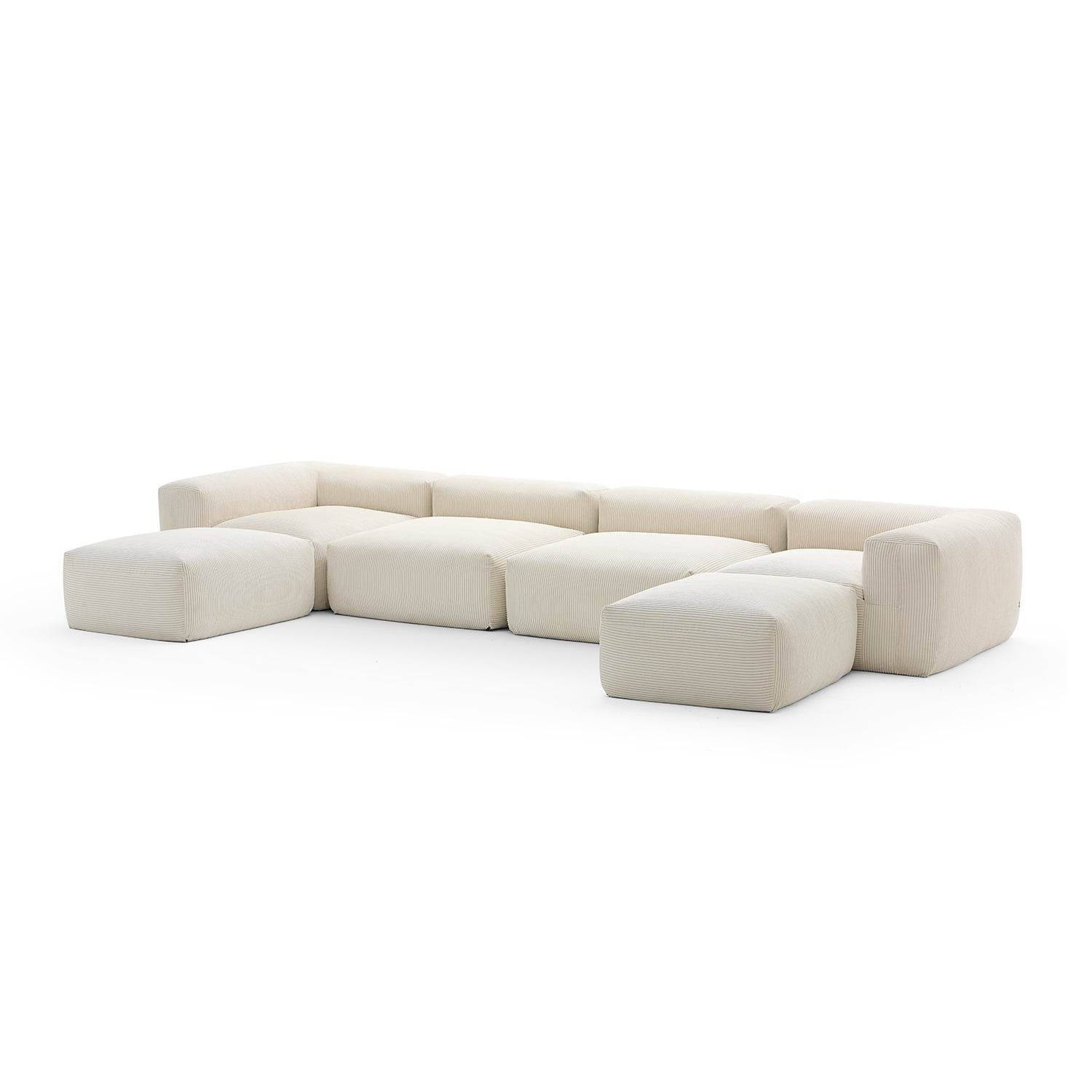 Mellow Extra Deep U Sectional with Ottoman - Valyouweho