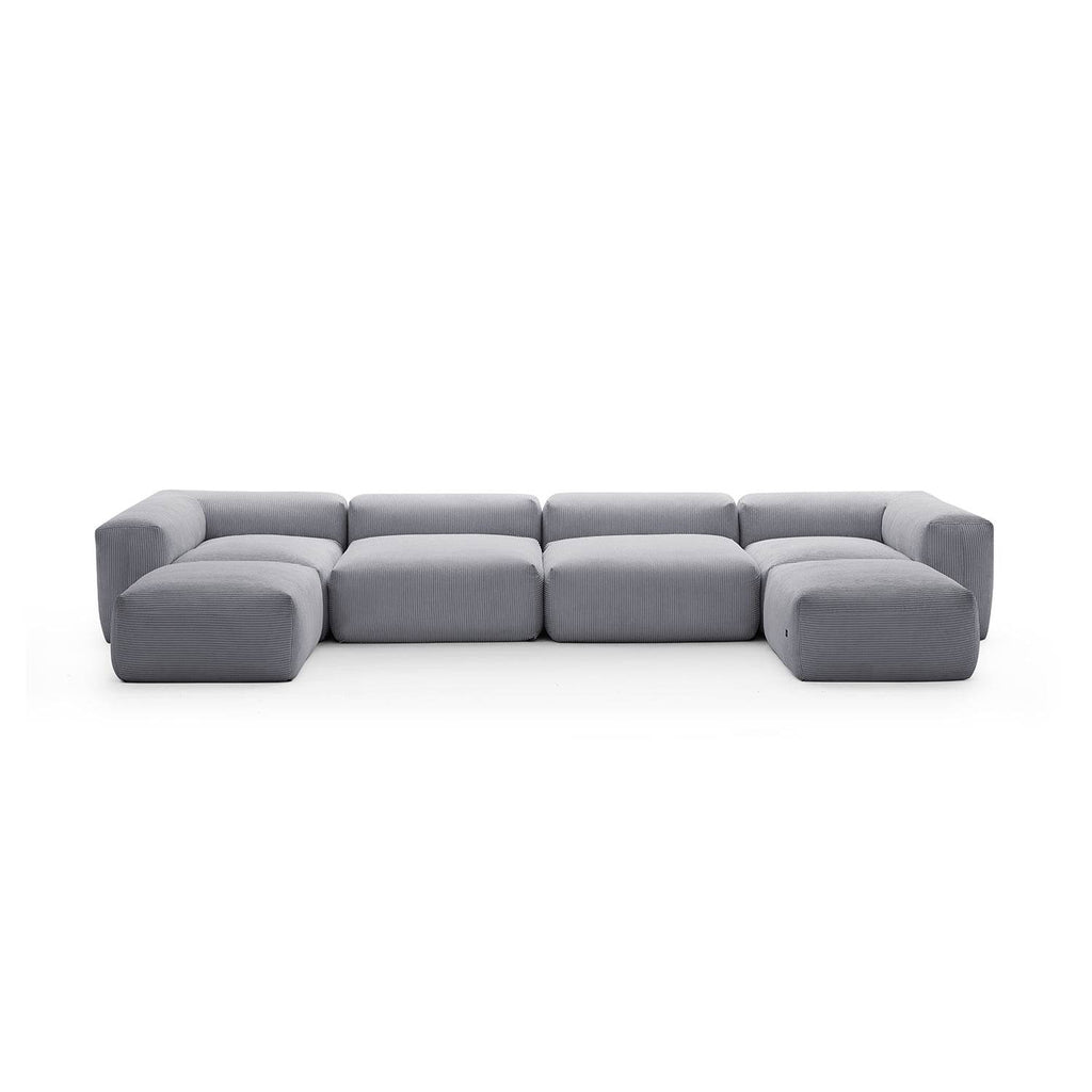 Mellow Extra Deep U Sectional with Ottoman - Valyouweho
