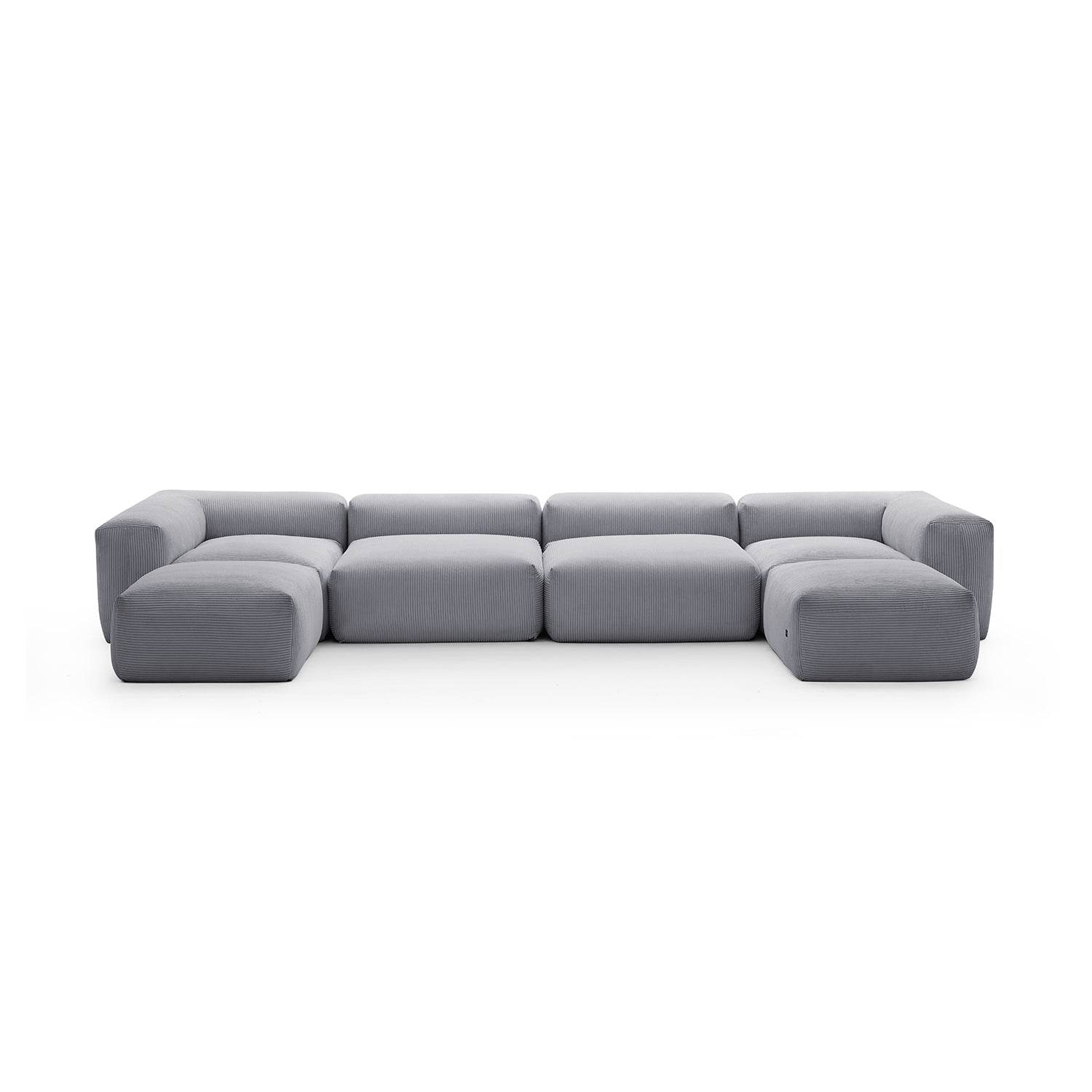 Mellow Extra Deep U Sectional with Ottoman - Valyouweho