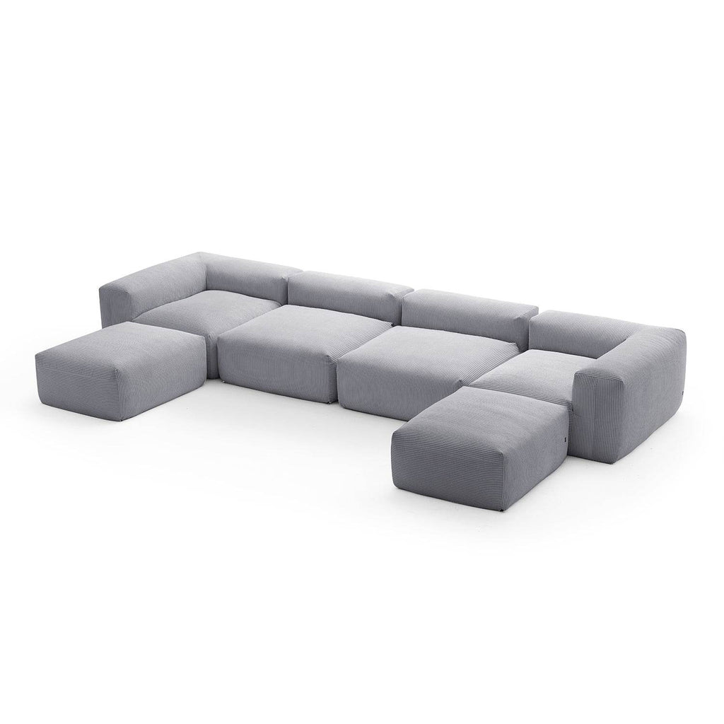 Mellow Extra Deep U Sectional with Ottoman - Valyouweho